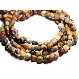 Thread 39cm - Stone Beads - Agate Crazy Nuggets 8-10mm 