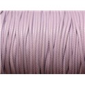 1 Bobine 90 mètres - Fil Cordon Coton Ciré 1mm Mauve 