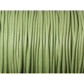 1 Reel 90 meters - Waxed Cotton Cord Thread 1mm Lime green 