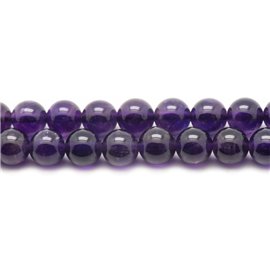 Gewinde ca. 39cm - Steinperlen - Amethystkugeln 6mm 