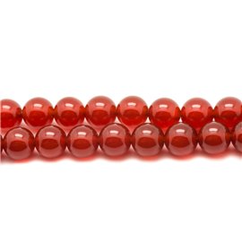 1 Fil 39cm Perles de Pierre - Cornaline Boules 16mm