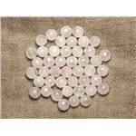 Fil 39cm 63pc env - Perles de Pierre - Quartz Rose Boules Facettées 6mm 