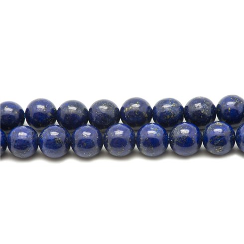 Fil 39cm 31pc env - Perles de Pierre - Lapis Lazuli Boules 12mm 