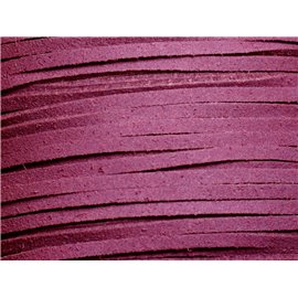 1 Reel 90 meters - Suede Lanyard 3x1.5mm Purple 