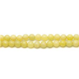 Thread 39cm approx 86pc - Stone Beads - Lemon Jade Balls 4mm 