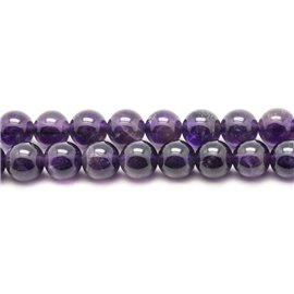 Thread 39cm approx 93pc - Stone Beads - Amethyst Balls 4mm 