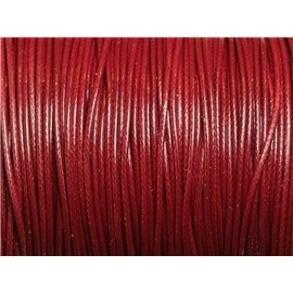 1 Bobina 90 metri - Filo di cotone cerato 1mm Bordeaux Red 