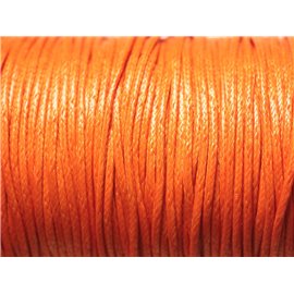 1 Reel 90 meters - Waxed Cotton Cord Thread 1mm Orange 