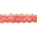 1 Fil 39cm Perles de Pierre - Quartz Cerise Boules 10mm 