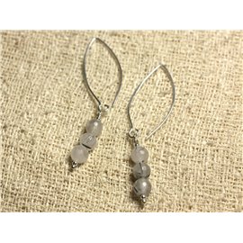 Earrings Silver 925 Hooks 40mm - Faceted Tourmaline Quartz 6mm 