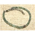 Bracelet Argent 925 et Pierre semi précieuse Apatite 3mm