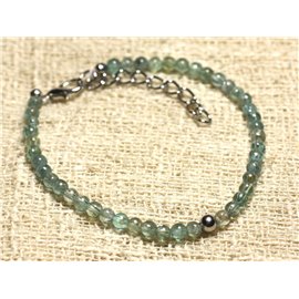 Bracelet Silver 925 and semi precious stone Apatite 3mm