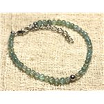 Bracelet Argent 925 et Pierre semi précieuse Apatite 3mm