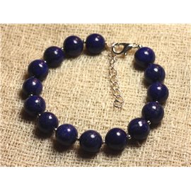 Armband Zilver 925 en Steen - Lapis Lazuli 10mm 