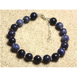 Bracciale Argento 925 e pietra semipreziosa - Sodalite 8mm