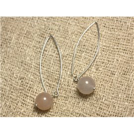 10mm Pink Aventurine 925 Sterling Silver Earrings 