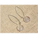 Boucles d'Oreilles Argent 925 - Améthyste Palets 16mm 