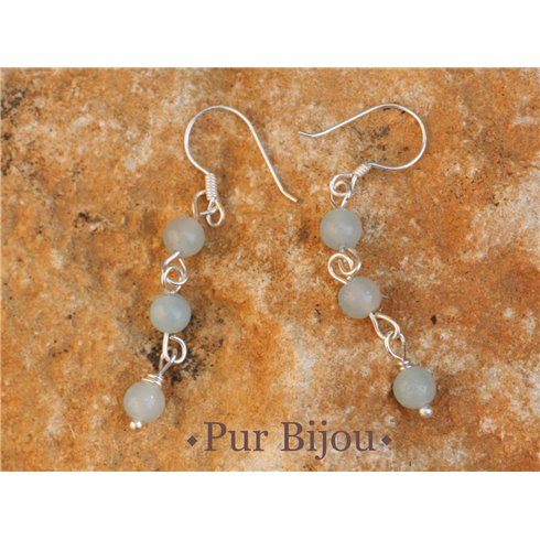 Boucles d'Oreilles Amazonite et Argent 925