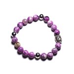 Bracelet Bouddha et Pierre semi précieuse - Sugilite 8mm 