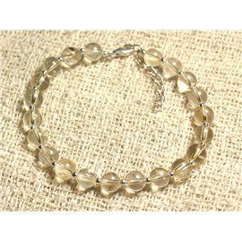 Bracciale in argento 925 e pietra - citrino 6 mm