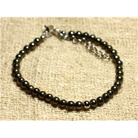 Bracelet Silver 925 and semi-precious stone Pyrite Gold 4mm