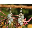 Boucles Aigue Marine - Cristal de Roche et Argent 925