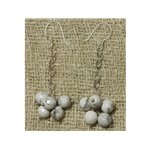 Boucles Argent 925 et Howlite Facettée