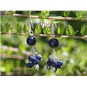 Boucles Argent 925 - Lapis Lazuli et Perles de Culture