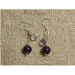 Boucles Argent 925 - Améthyste Argent Violet