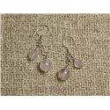 Boucles Argent 925 - Quartz Rose