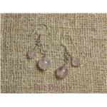 Boucles Argent 925 - Quartz Rose