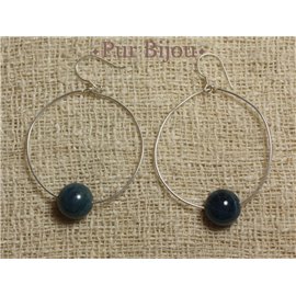 Boucles Argent 925 - Apatite 10 mm