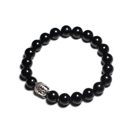 Pulsera de Buda y piedra semipreciosa - Turmalina negra 