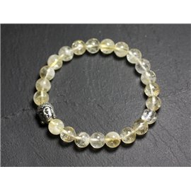 Buddha bracelet and semi precious stone - Citrine 