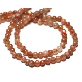 Thread 33cm 105pc approx - Stone Beads - Sunstone 3-3.5mm Balls