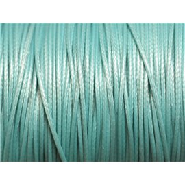 180 meter spool - 1mm Waxed Cotton Cord Thread Turquoise Blue