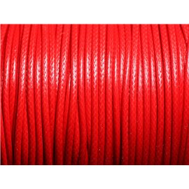 Bobina da 180 metri - Cavo in cotone cerato 1,5 mm Rosso ciliegia brillante