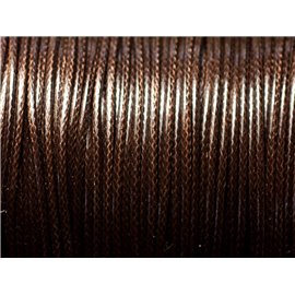 Spool 180 meters - Waxed Cotton Cord 1.5mm Brown Coffee Brown