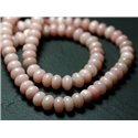 Fil 39cm 78pc env - Perles de Pierre - Opale Rose Rondelles 8x4-5mm