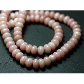 Faden ca. 39cm - 78 Perlen - Steinperlen - Pink Opal Rondelles 8x4-5mm