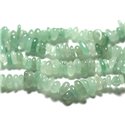 Fil 89cm 300pc env - Perles de Pierre - Aventurine Verte Rocailles Chips 4-10mm