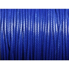 180 meter spool - Waxed Cotton Cord 1mm Royal Blue Thread