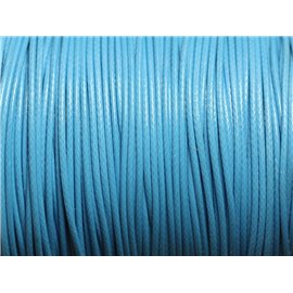 180 meter spool - Waxed Cotton Cord 1mm Turquoise Azure Thread