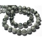 5pc - Perles de Pierre -  Oeil d'Aigle Oeil de Tigre Faucon Gris Boules 8mm - 7427039728881