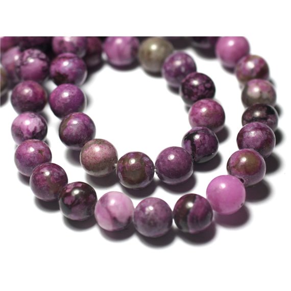 5pc - Perles de Pierre - Sugilite Boules 8mm violet rose - 7427039729017