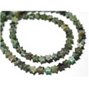 Fil 39cm 104pc env - Perles de Pierre - Turquoise Afrique naturelle Etoiles 4mm