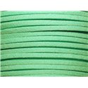 Bobine 90 Mètres - Cordon Lanière Suédine 3mm Vert Turquoise Menthe - 7427039730709