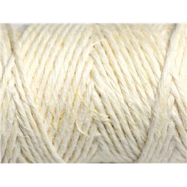 Spool 130 meters approx - Hemp Twine Thread 1.2mm Cream white ivory - 7427039732062