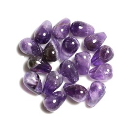 Thread 39cm 23pc approx - Stone Beads - Amethyst Drops 16x10mm