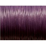 10 metres - Fil Corde Cordon Coton Ciré 0.8mm Violet indigo byzantin - 7427039732642